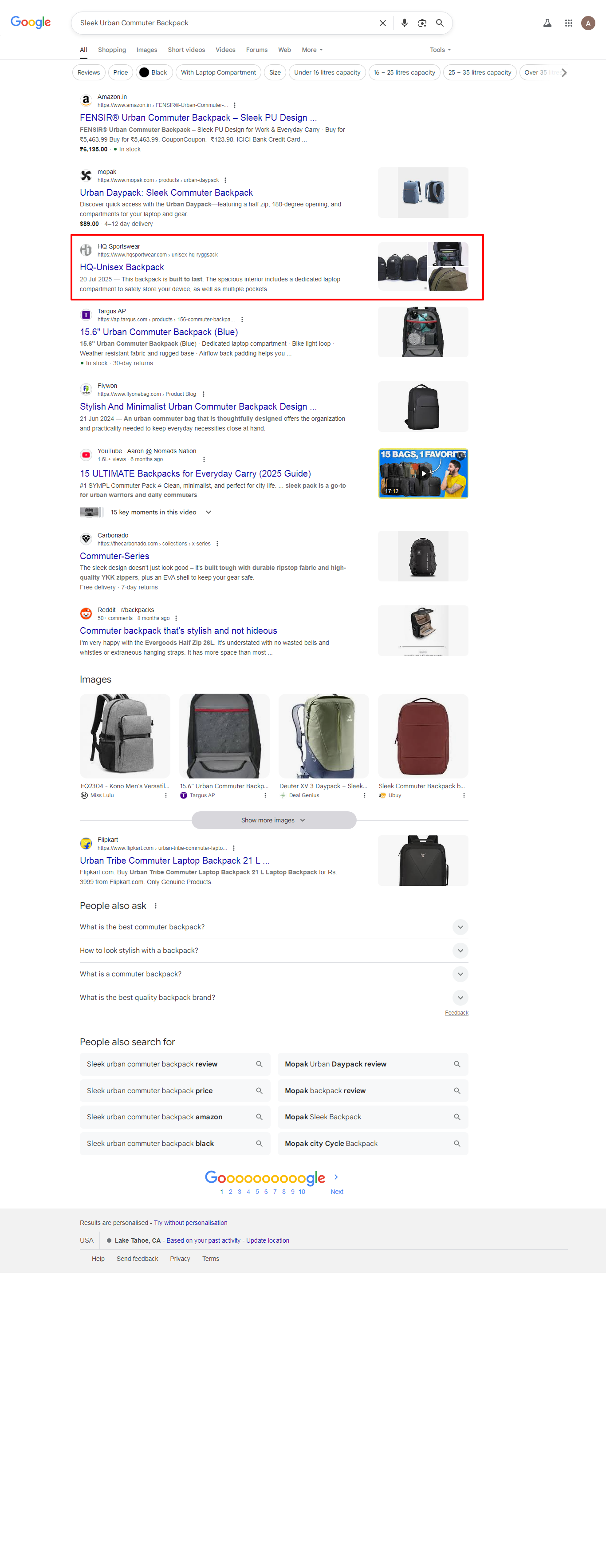 Sleek Urban Commuter Backpack
